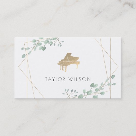 griekse lijst pianist visitekaartje (Voorkant)