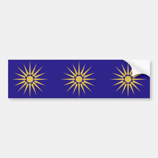 Griekse Macedonië, Griekse vlag Bumpersticker (Voorkant)