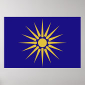 Griekse Macedonië, Griekse vlag Poster (Voorkant)