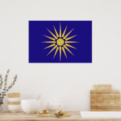 Griekse Macedonië, Griekse vlag Poster (Keuken)