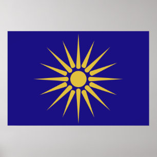 Griekse Macedonië, Griekse vlag Poster