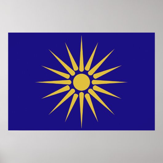 Griekse Macedonië, Griekse vlag Poster (Voorkant)
