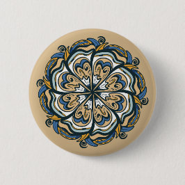Griekse Mandala: Krachtige en decoratieve knop Ronde Button 5,7 Cm