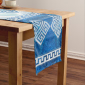 Griekse mander - Griekse keizersteen en parel Korte Tafelloper (Voorbeeld)