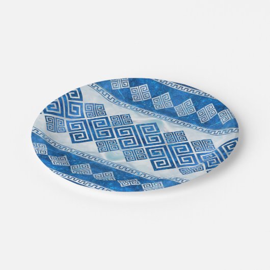 Griekse mander - Griekse keizersteen en parel Papieren Bordje (Gekanteld)