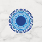 Griekse mander - Griekse sleutel - blauwe schaduwe Confetti (Kleine voorkant)