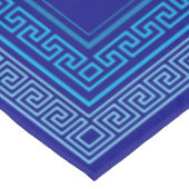Griekse mander - Griekse sleutel - blauwe schaduwe Tafelkleed (Gekanteld)