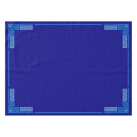 Griekse mander - Griekse sleutel - blauwe schaduwe Tafelkleed (Voorkant (Horizontaal))