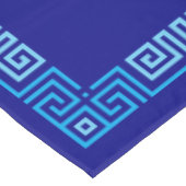 Griekse mander - Griekse sleutel - blauwe schaduwe Tafelkleed (Gekanteld)