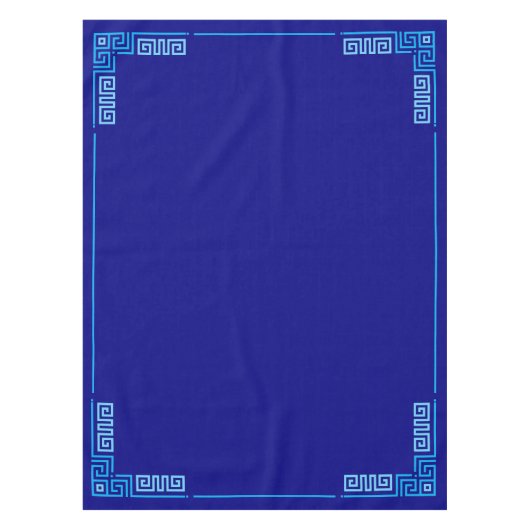 Griekse mander - Griekse sleutel - blauwe schaduwe Tafelkleed (Voorkant)