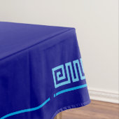 Griekse mander - Griekse sleutel - blauwe schaduwe Tafelkleed (Voorbeeld)