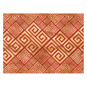 Griekse mander - Griekse sleutel - Goud op rood #2 Tafelkleed (Voorkant (Horizontaal))