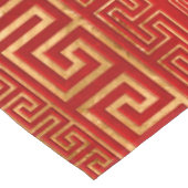 Griekse mander - Griekse sleutel - Goud op rood Tafelkleed (Gekanteld)