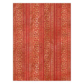 Griekse mander - Griekse sleutel - Goud op rood Tafelkleed (Voorkant)