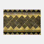 Griekse mander - Griekse sleutel zwart en goud Deurmat (Voorkant)