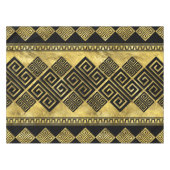 Griekse mander - Griekse sleutel zwart en goud Tafelkleed (Voorkant (Horizontaal))