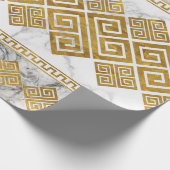 Griekse mander - Griekse sleutelwitte marmer en go Cadeaupapier (Hoek)