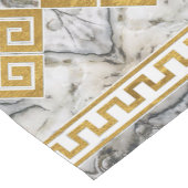 Griekse mander - Griekse sleutelwitte marmer en go Korte Tafelloper (Hoek)