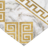 Griekse mander - Griekse sleutelwitte marmer en go Tafelkleed (Gekanteld)