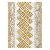 Griekse mander - Griekse sleutelwitte marmer en go Tafelkleed (Voorkant)