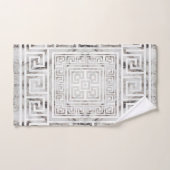 Griekse mander - Griekse sleutelwitte marmertextur Bad Handdoek (Handdoek)