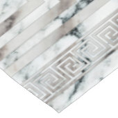 Griekse mander - Griekse sleutelwitte marmertextur Tafelkleed (Gekanteld)