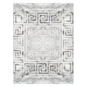 Griekse mander - Griekse sleutelwitte marmertextur Tafelkleed (Voorkant)