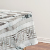 Griekse mander - Griekse sleutelwitte marmertextur Tafelkleed (Voorbeeld)