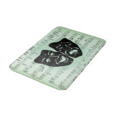 Griekse maskers voor groene muziek en bioscoop badmat (Gekanteld)