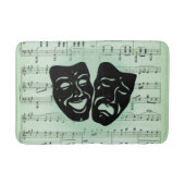 Griekse maskers voor groene muziek en bioscoop badmat (Voorkant)