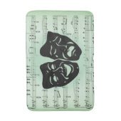 Griekse maskers voor groene muziek en bioscoop badmat (Voorkant Verticaal)