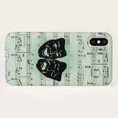Griekse maskers voor groene muziek en bioscoop Case-Mate iPhone case (Achterkant (horizontaal))