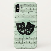 Griekse maskers voor groene muziek en bioscoop Case-Mate iPhone case (Achterkant)