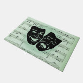 Griekse maskers voor groene muziek en bioscoop deurmat (Schuin)