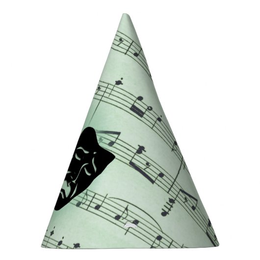 Griekse maskers voor groene muziek en bioscoop feesthoedjes (Rechts)