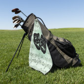 Griekse maskers voor groene muziek en bioscoop golfhanddoek (Groen)