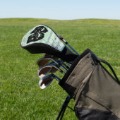 Griekse maskers voor groene muziek en bioscoop golfheadcover (Insitu)