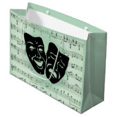 Griekse maskers voor groene muziek en bioscoop groot cadeauzakje (Voorkant Gekanteld)