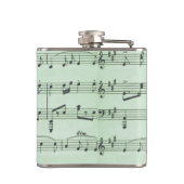 Griekse maskers voor groene muziek en bioscoop heupfles (Achterkant)