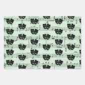 Griekse maskers voor groene muziek en bioscoop inpakpapier vel (Voorkant 2)