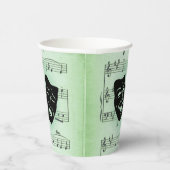 Griekse maskers voor groene muziek en bioscoop papieren bekers (Rechts)
