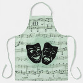 Griekse maskers voor groene muziek en bioscoop schort (Voorkant)