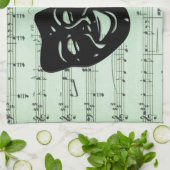 Griekse maskers voor groene muziek en bioscoop theedoek (Gevouwen)