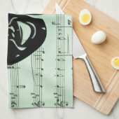 Griekse maskers voor groene muziek en bioscoop theedoek (Quarter Fold)