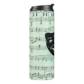 Griekse maskers voor groene muziek en bioscoop thermosbeker (Gedraaid links)