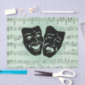 Griekse maskers voor groene muziek en bioscoop tissuepapier (Craft)