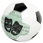 Griekse maskers voor groene muziek en bioscoop voetbal (Drie kwart)