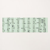 Griekse maskers voor groene muziek en bioscoop yogamat (Achterkant (horizontaal))