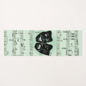 Griekse maskers voor groene muziek en bioscoop yogamat (Voorkant (horizontaal))