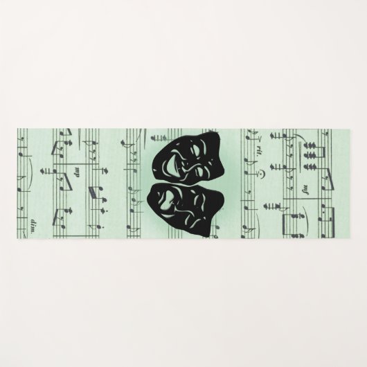 Griekse maskers voor groene muziek en bioscoop yogamat (Voorkant (horizontaal))